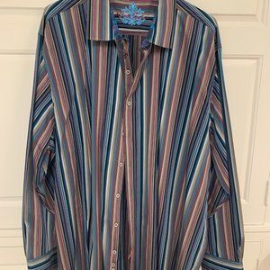 Robert Graham Men's Long Sleeve Dress Shirt Size 3XL